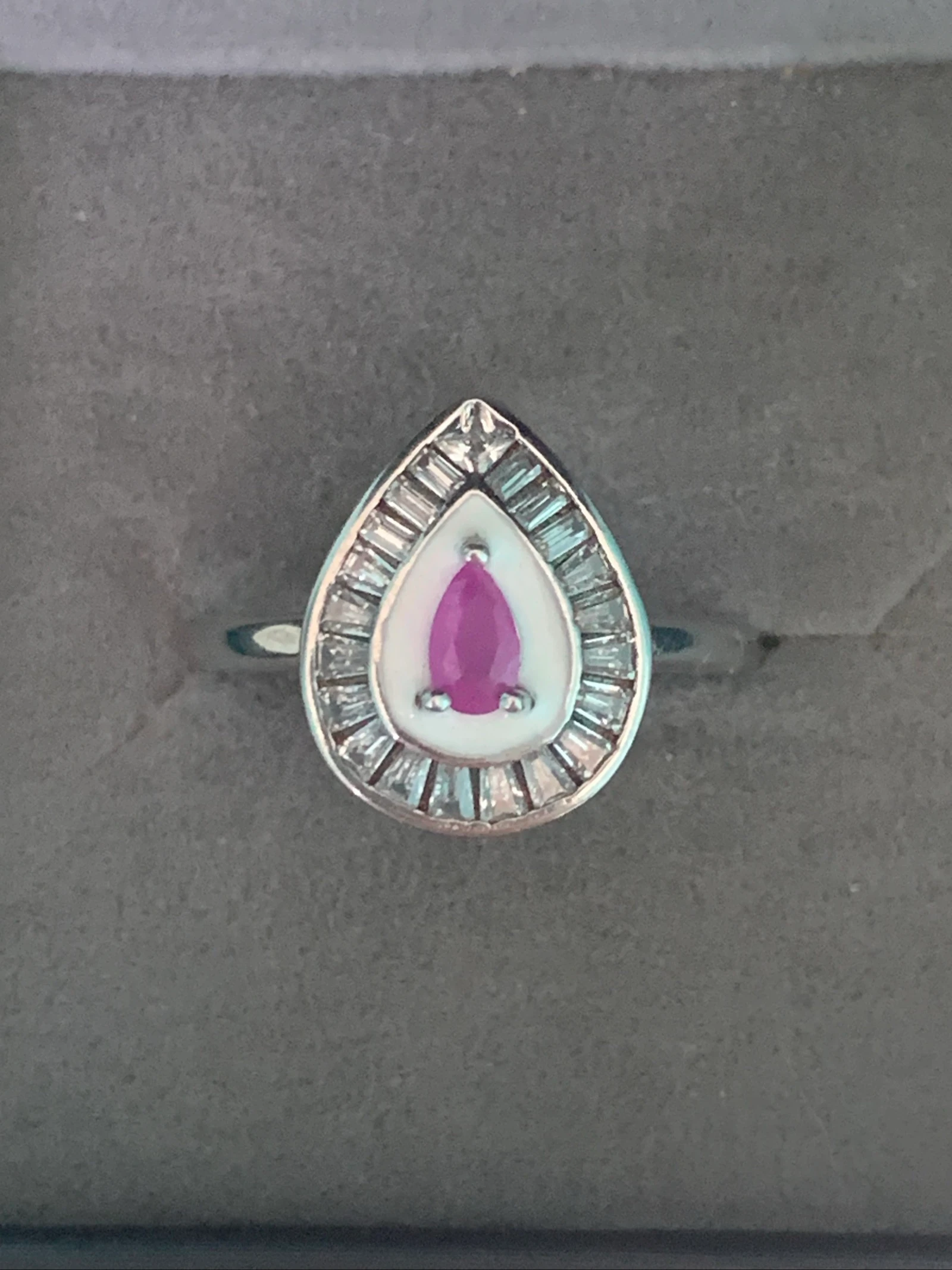 Anneau en argent avec rubis rose naturel – photo 4